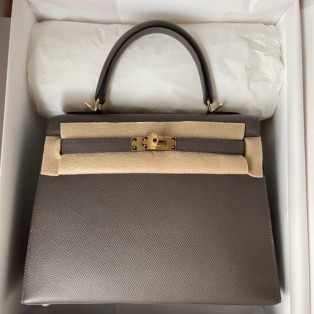 Hermes Etain Kelly 25 cm Epsom Gold Hardware