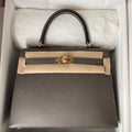 Hermes Etain Kelly 25 cm Epsom Gold Hardware