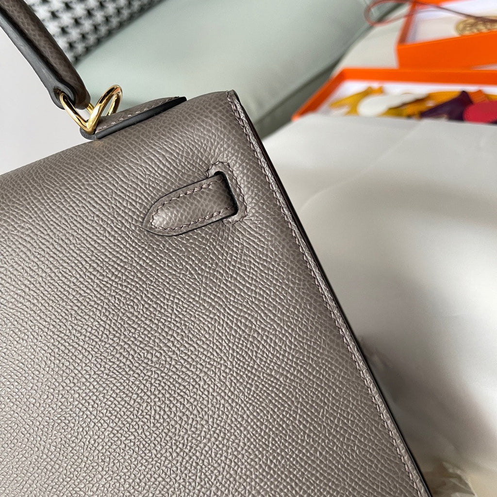 Hermes Etain Kelly 25 cm Epsom Gold Hardware