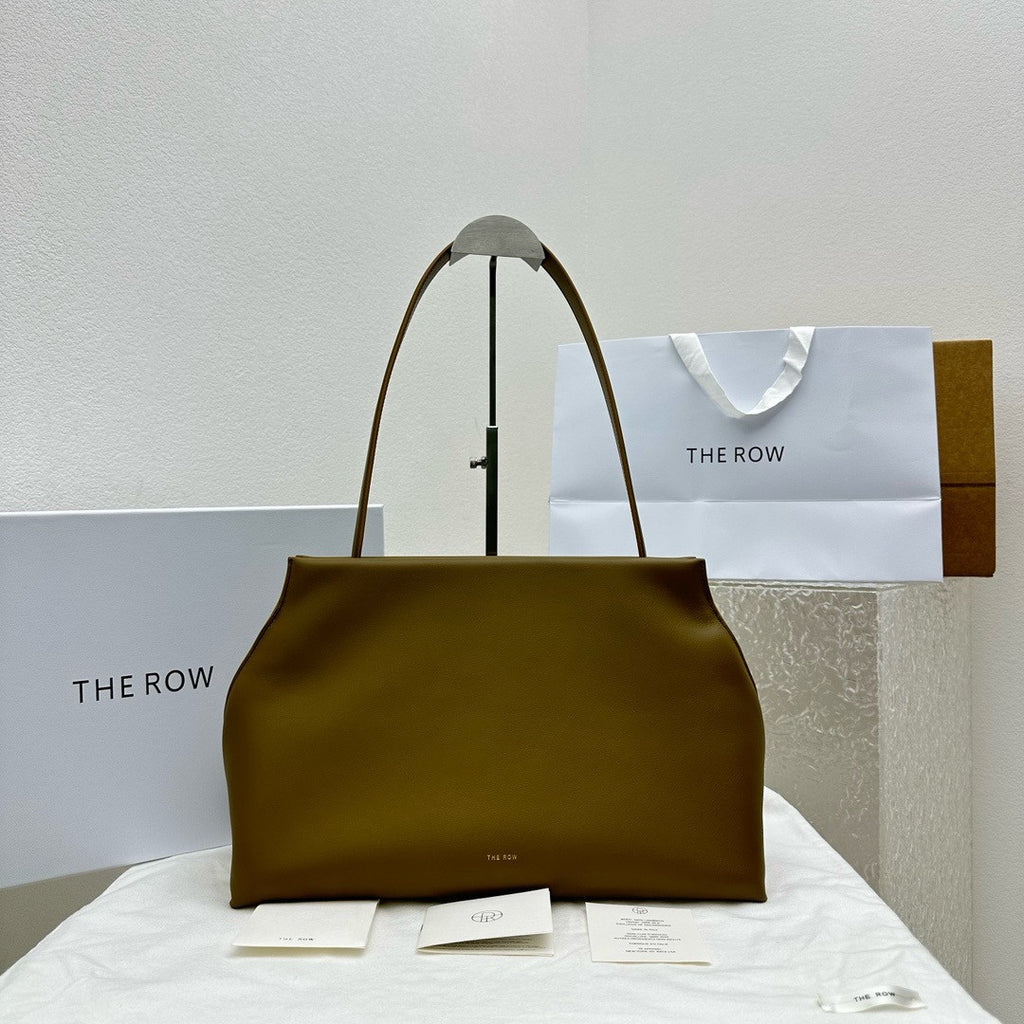 The Row Sienna leather shoulder bag Brown