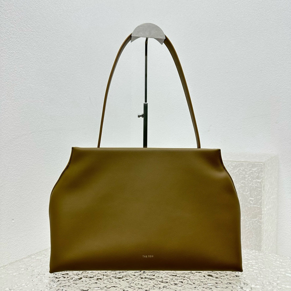 The Row Sienna leather shoulder bag Brown