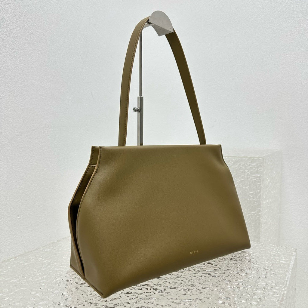 The Row Sienna leather shoulder bag Brown