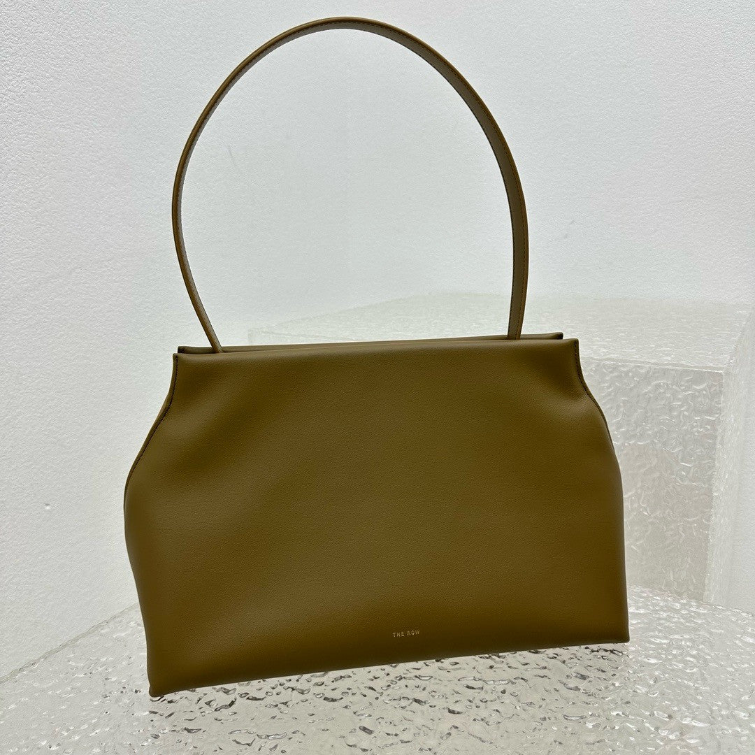 The Row Sienna leather shoulder bag Brown