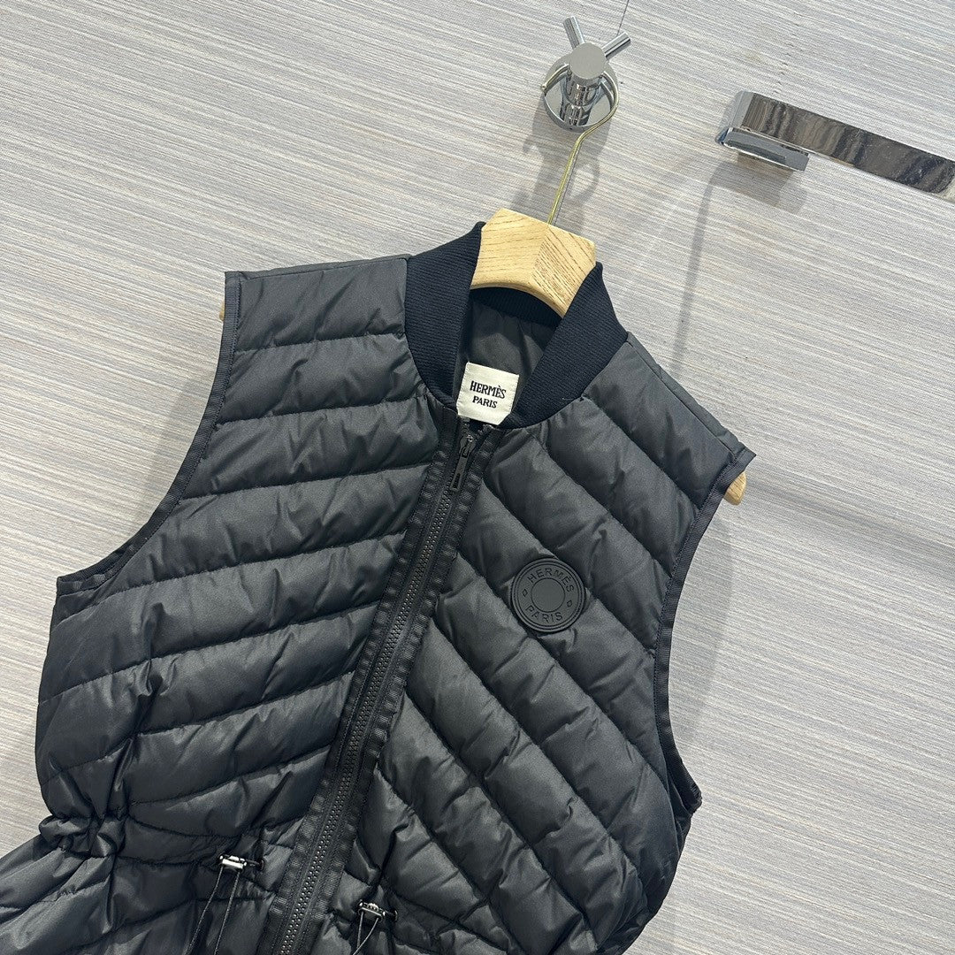 Hermès Long quilted vest
