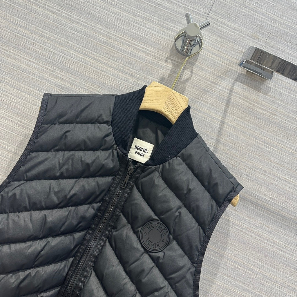 Hermès Long quilted vest