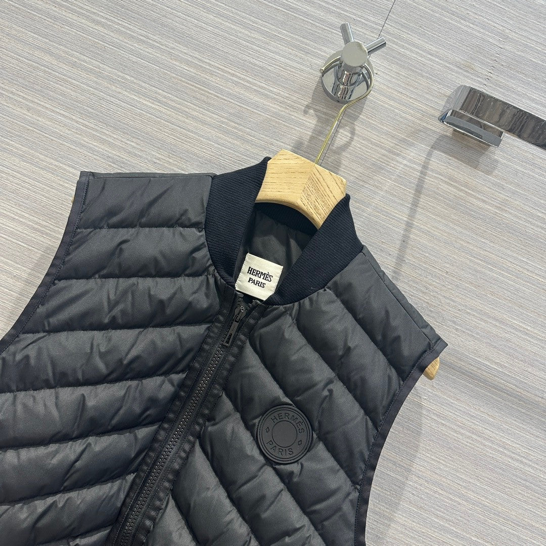 Hermès Long quilted vest