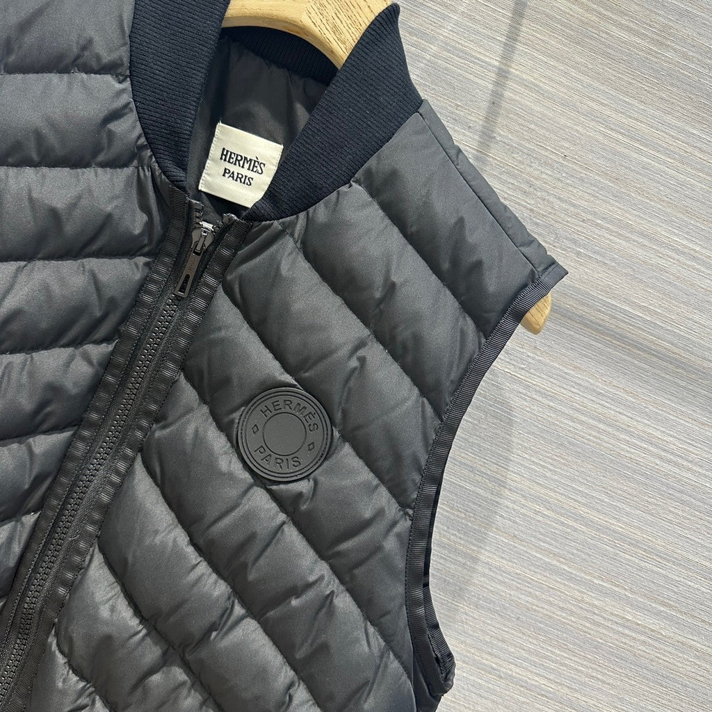 Hermès Long quilted vest
