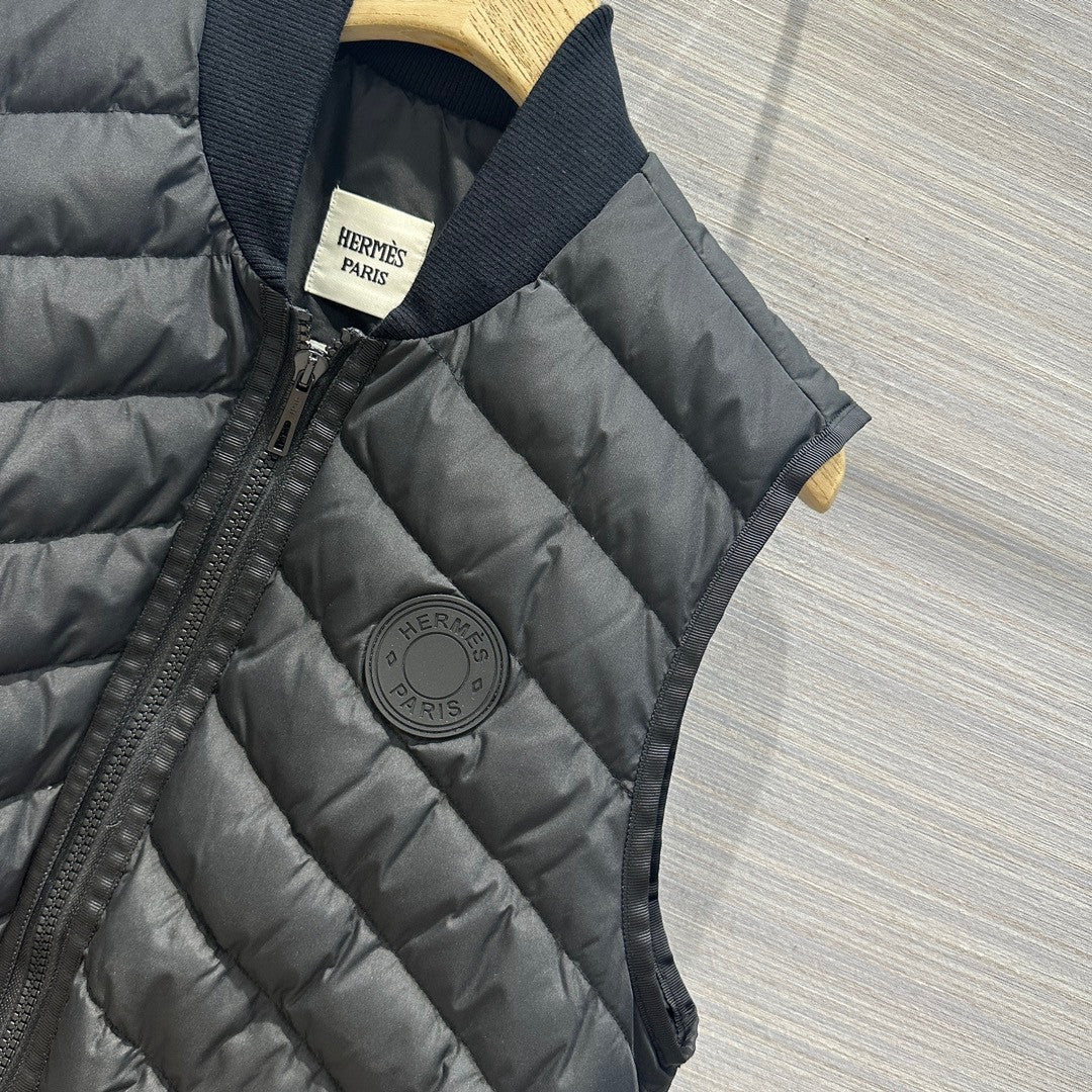 Hermès Long quilted vest