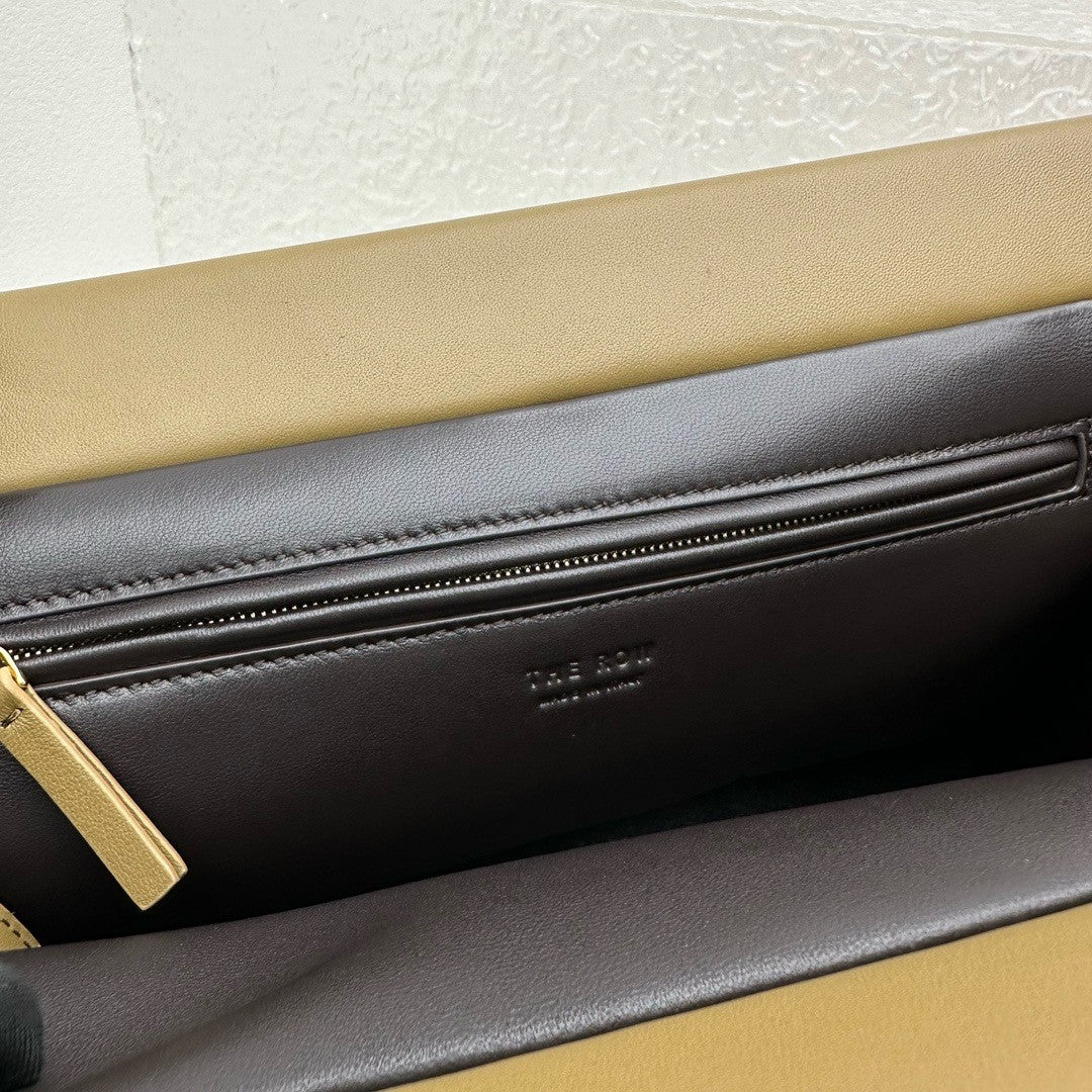 The Row Sienna leather shoulder bag Brown