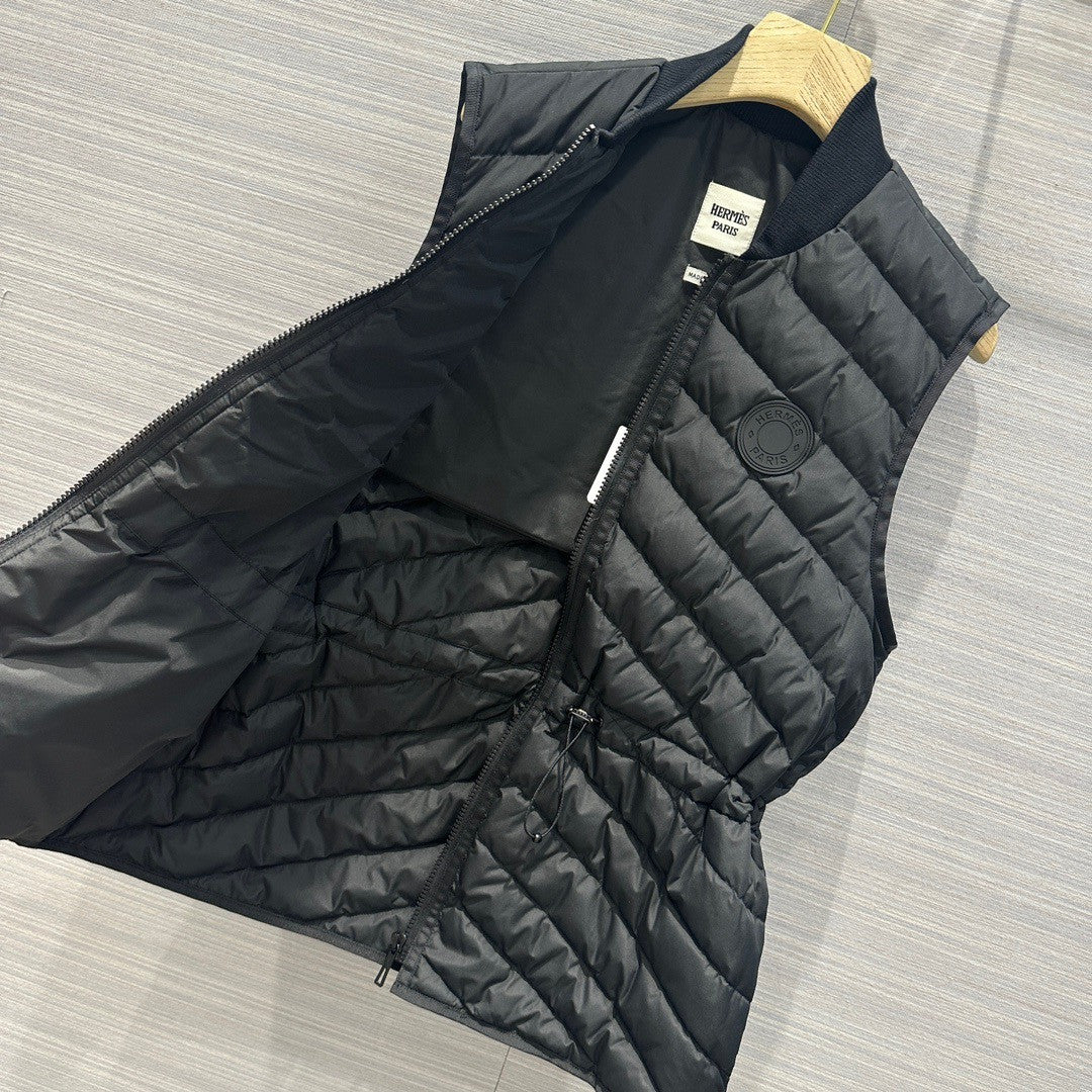 Hermès Long quilted vest
