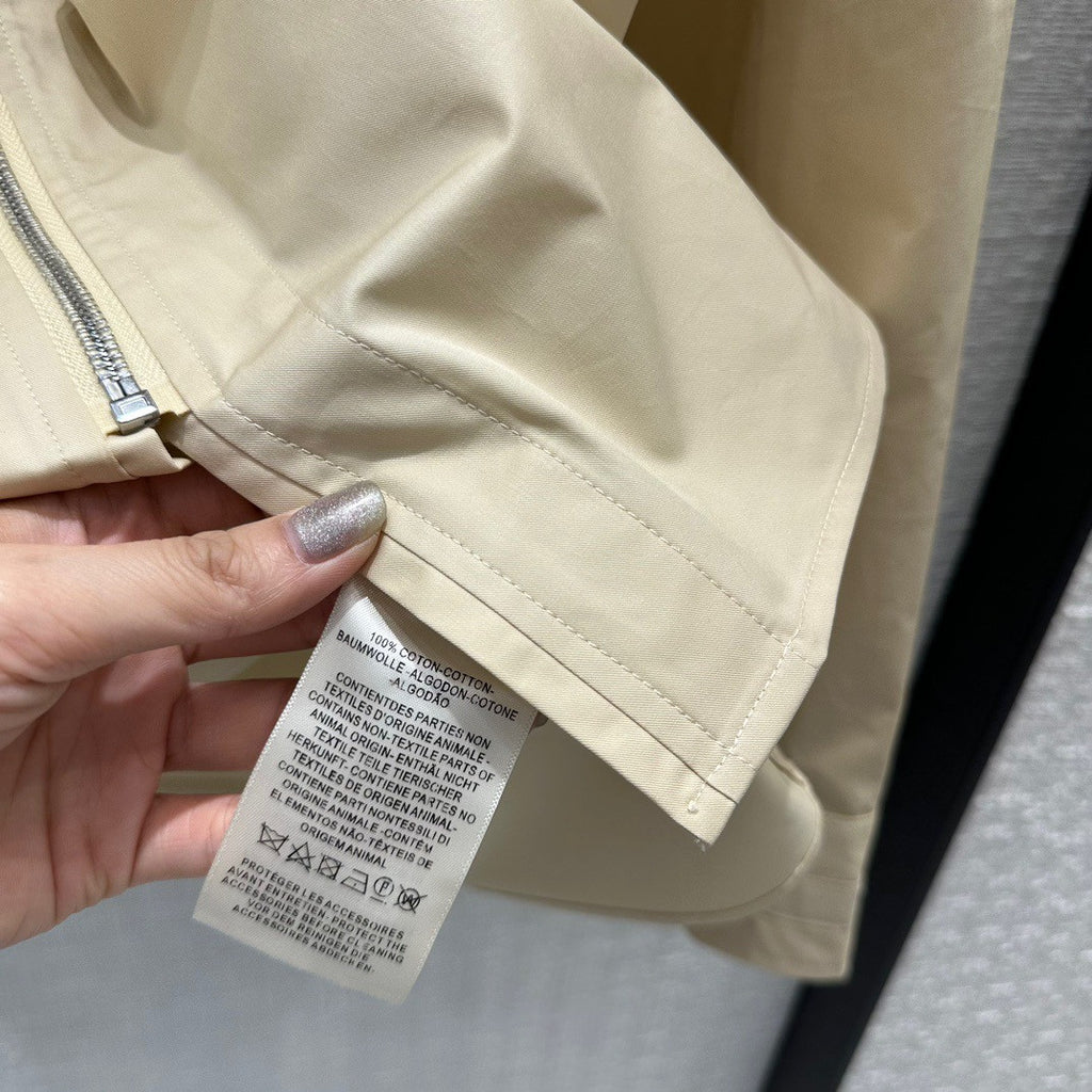 Hermes Zipped cotton shirt Beige