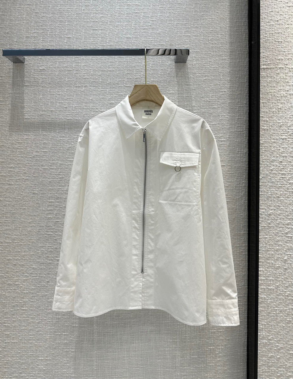 Hermes Zipped cotton shirt  White