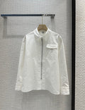Hermes Zipped cotton shirt  White