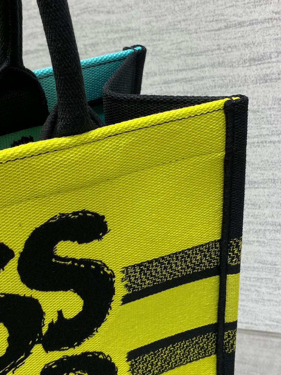 Christian Dior Large Dior Book Tote Miss Dior Graffiti Embroidery Yellow