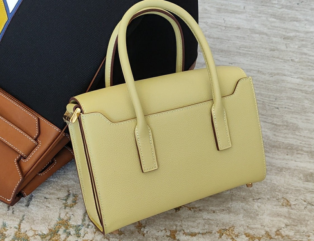 HERMES New Drag 22 Bag Jaune Poussin