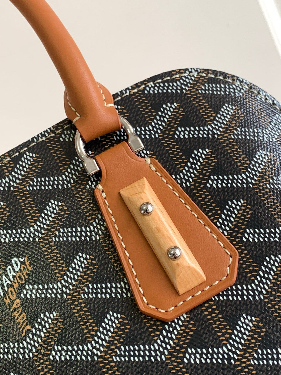 Goyard Vendôme PM Bag Black & Tan Goyard