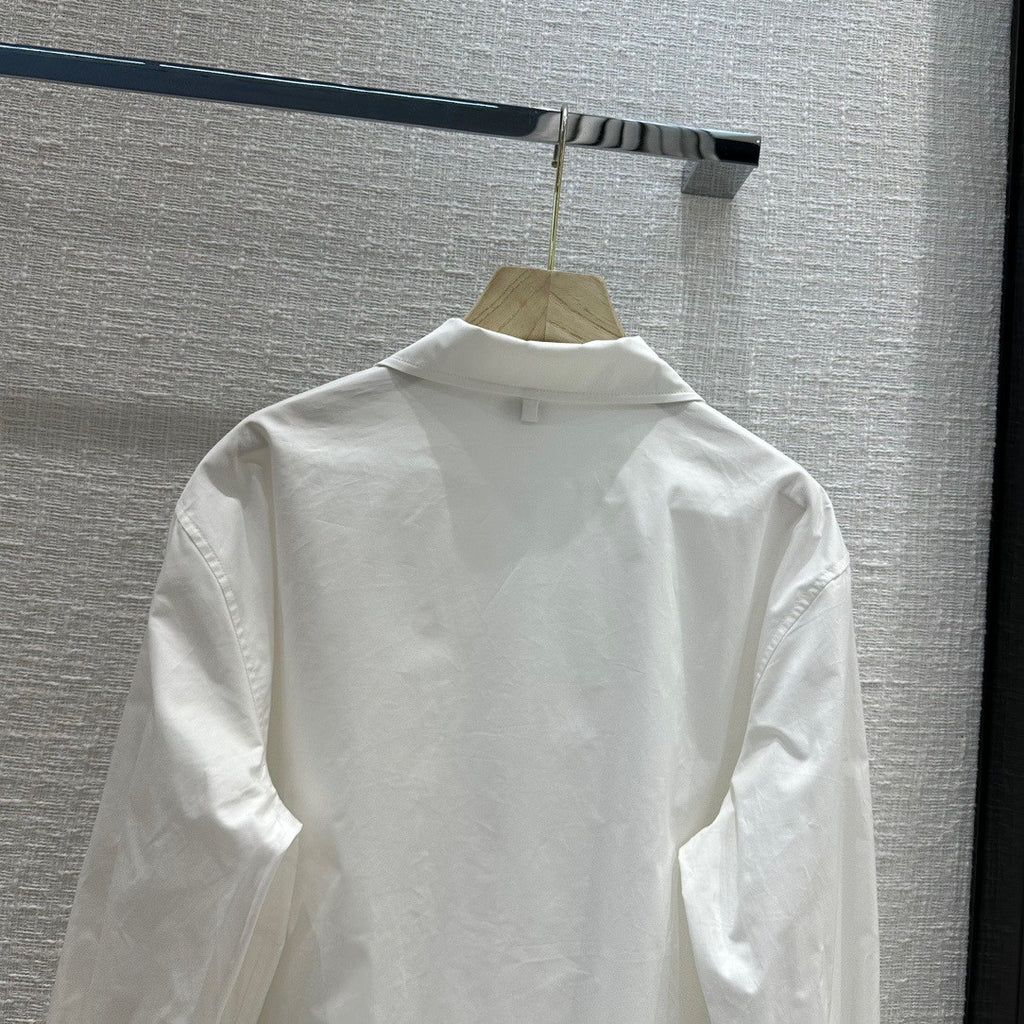 Hermes Zipped cotton shirt  White