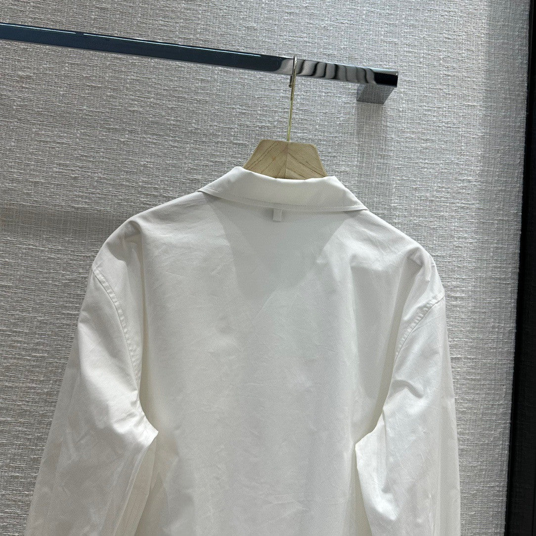 Hermes Zipped cotton shirt  White