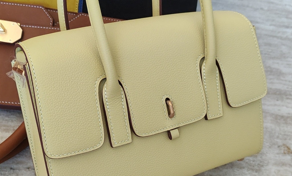 HERMES New Drag 22 Bag Jaune Poussin