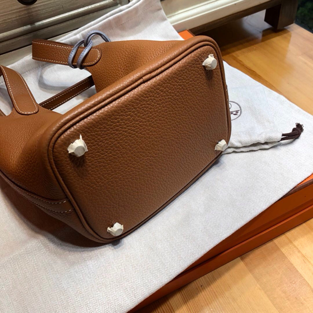 Hermes Gold Picotin Lock 18 Togo Leather Bag