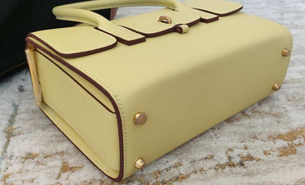 HERMES New Drag 22 Bag Jaune Poussin