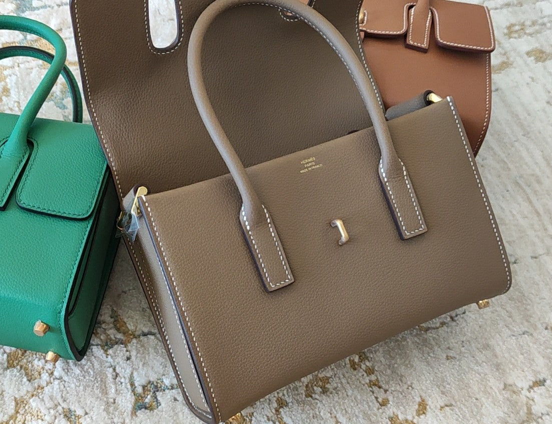 HERMES New Drag 22 Bag BEIGE DE WEIMER
