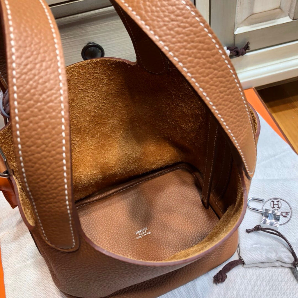 Hermes Gold Picotin Lock 18 Togo Leather Bag