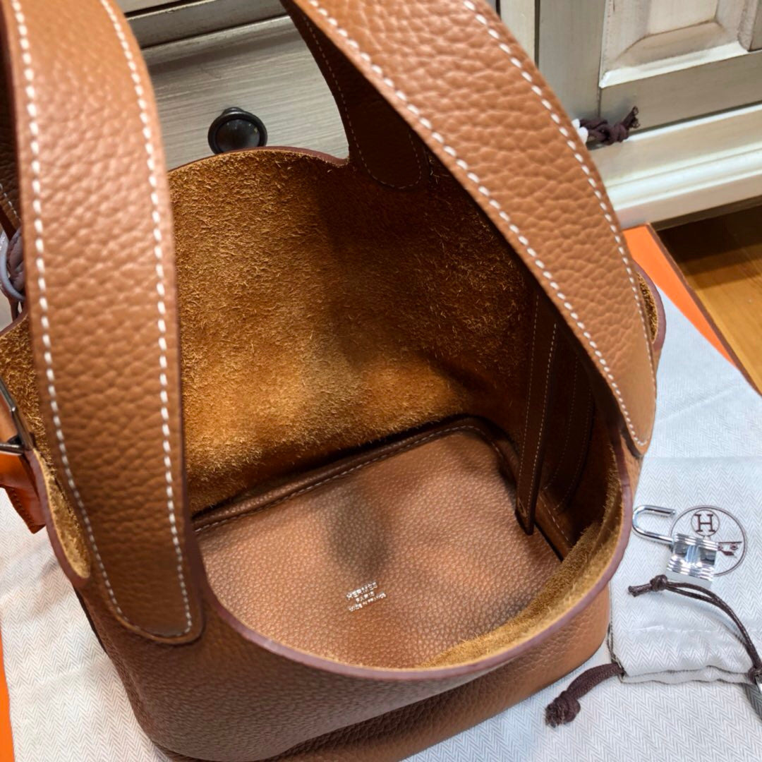 Hermes Gold Picotin Lock 18 Togo Leather Bag