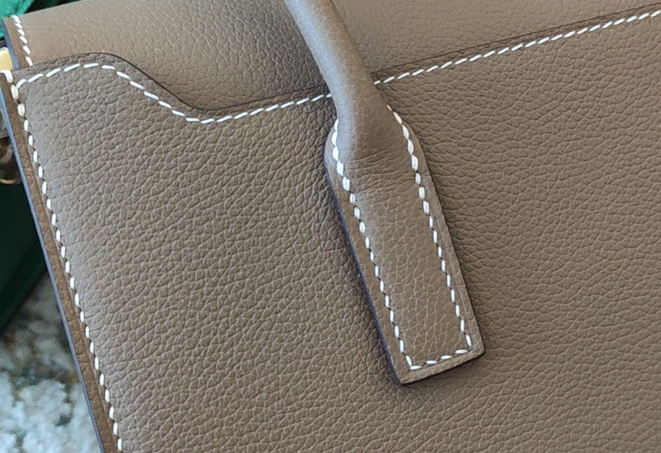 HERMES New Drag 22 Bag BEIGE DE WEIMER
