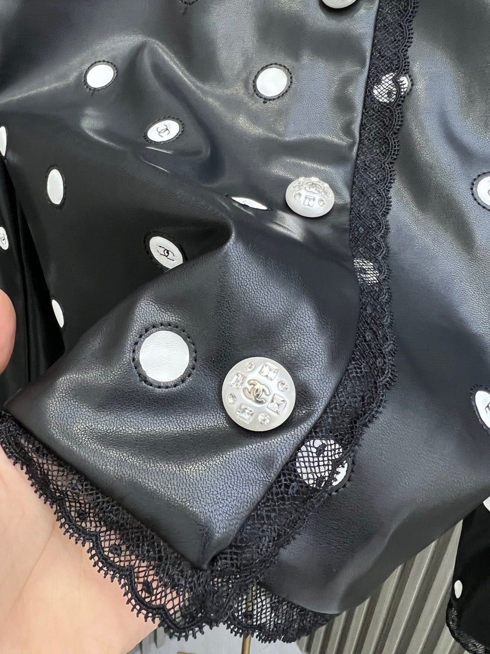 Chanel Embroidered Calfskin & Lace Jacket