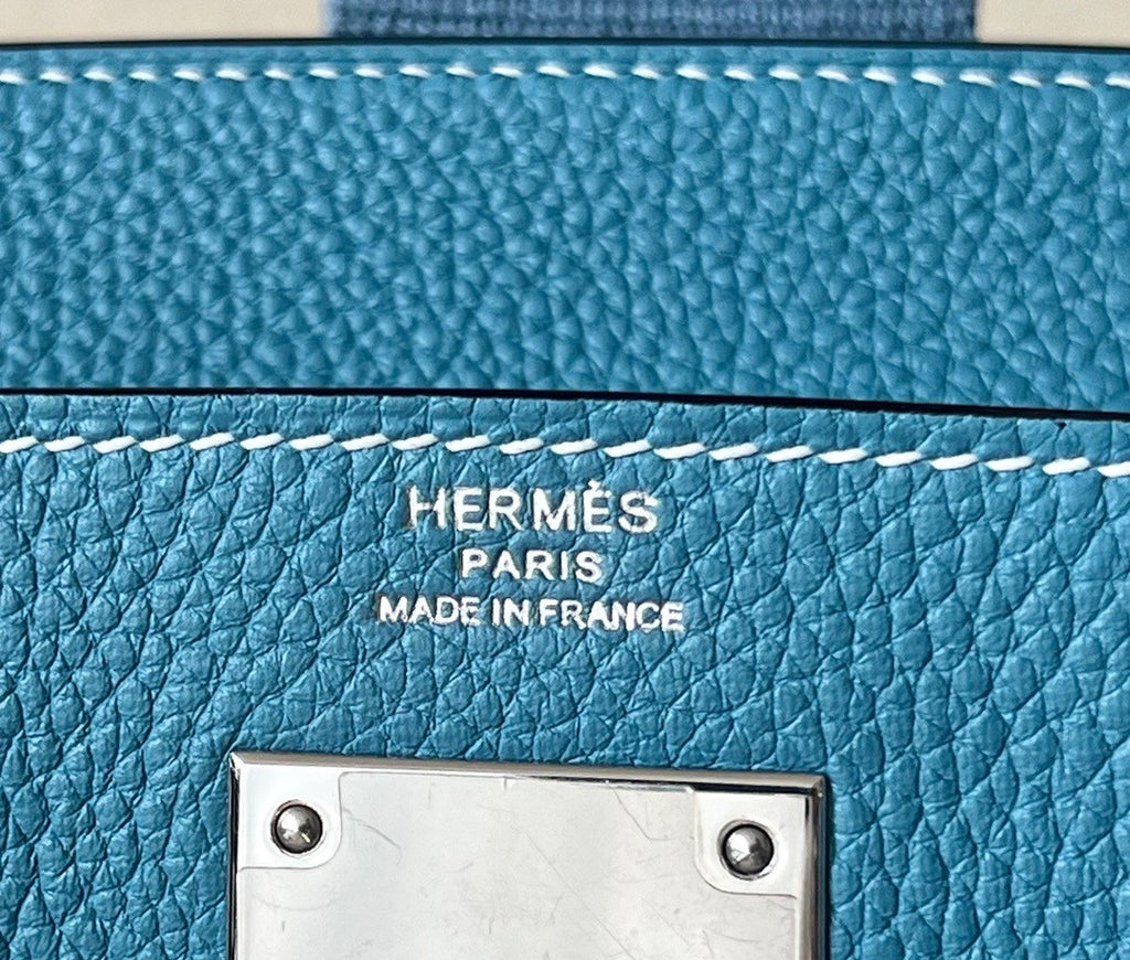 Hermes Kelly HAC A Dos Bag Blue Jean Togo Leather Palladium Hardware 2022