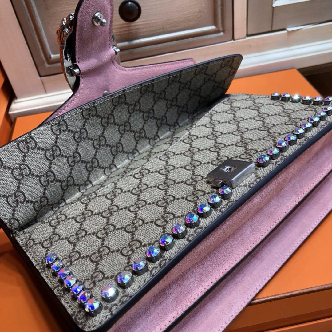 Gucci Dionysus GG small crystal shoulder bag