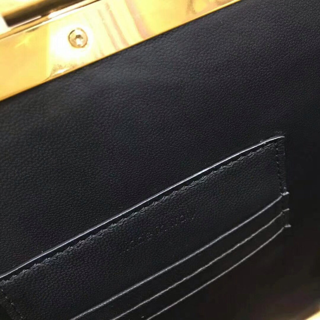 Celine MINI CLASP BAG IN CROCODILE BLACK