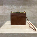 Celine MINI CLASP BAG IN CROCODILE LIGHT CAMEL