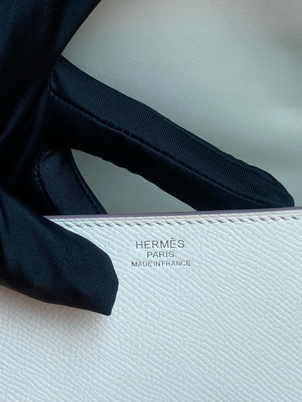 Hermès White  Epsom Della Cavalleria Elan Bag Palladium Hardware