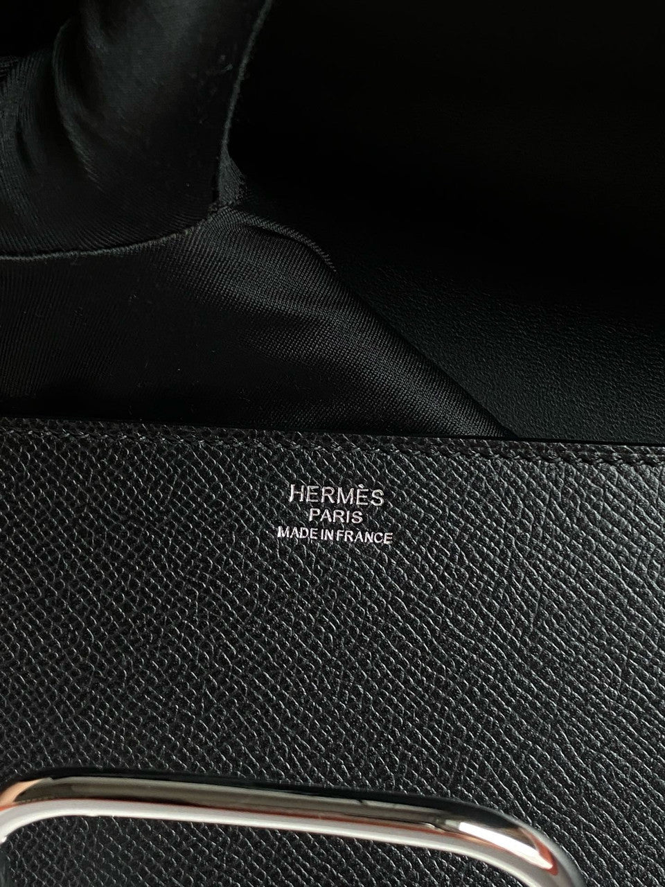 Hermès Black Epsom Della Cavalleria Elan Bag Palladium Hardware