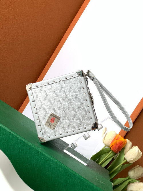 Goyard Dé Trunk Bag Metallic Silver Goyard