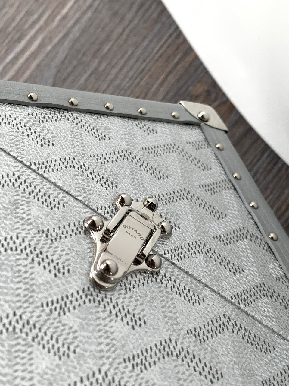 Goyard Dé Trunk Bag Metallic Silver Goyard