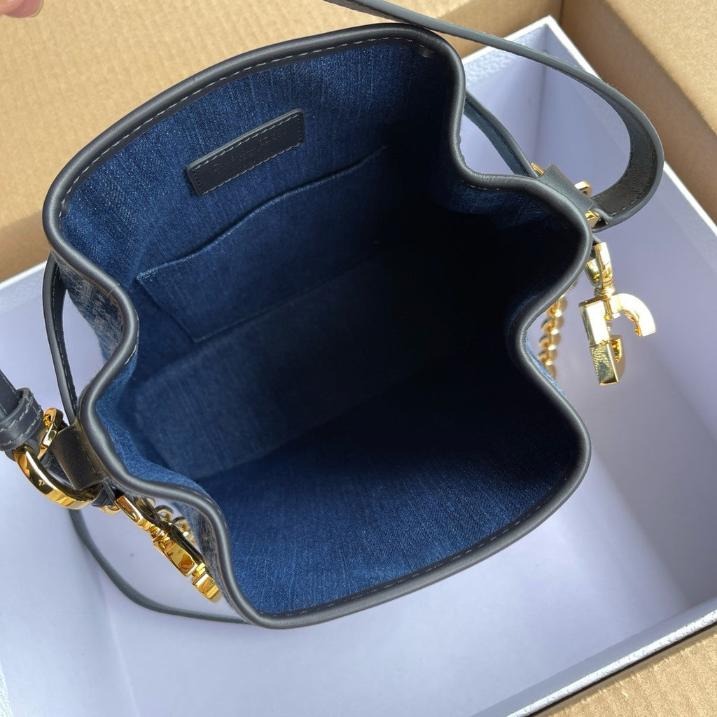 Christian Dior Medium C'est Dior Bag  Blue Denim Dior Oblique Jacquard