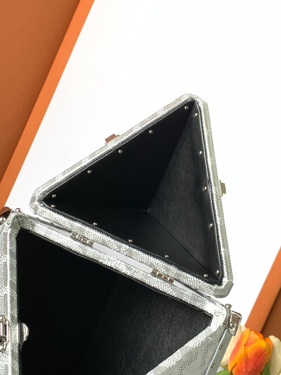 Goyard Dé Trunk Bag Metallic Silver Goyard
