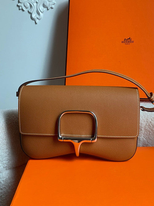 Hermès Gold  Epsom Della Cavalleria Elan Bag Palladium Hardware