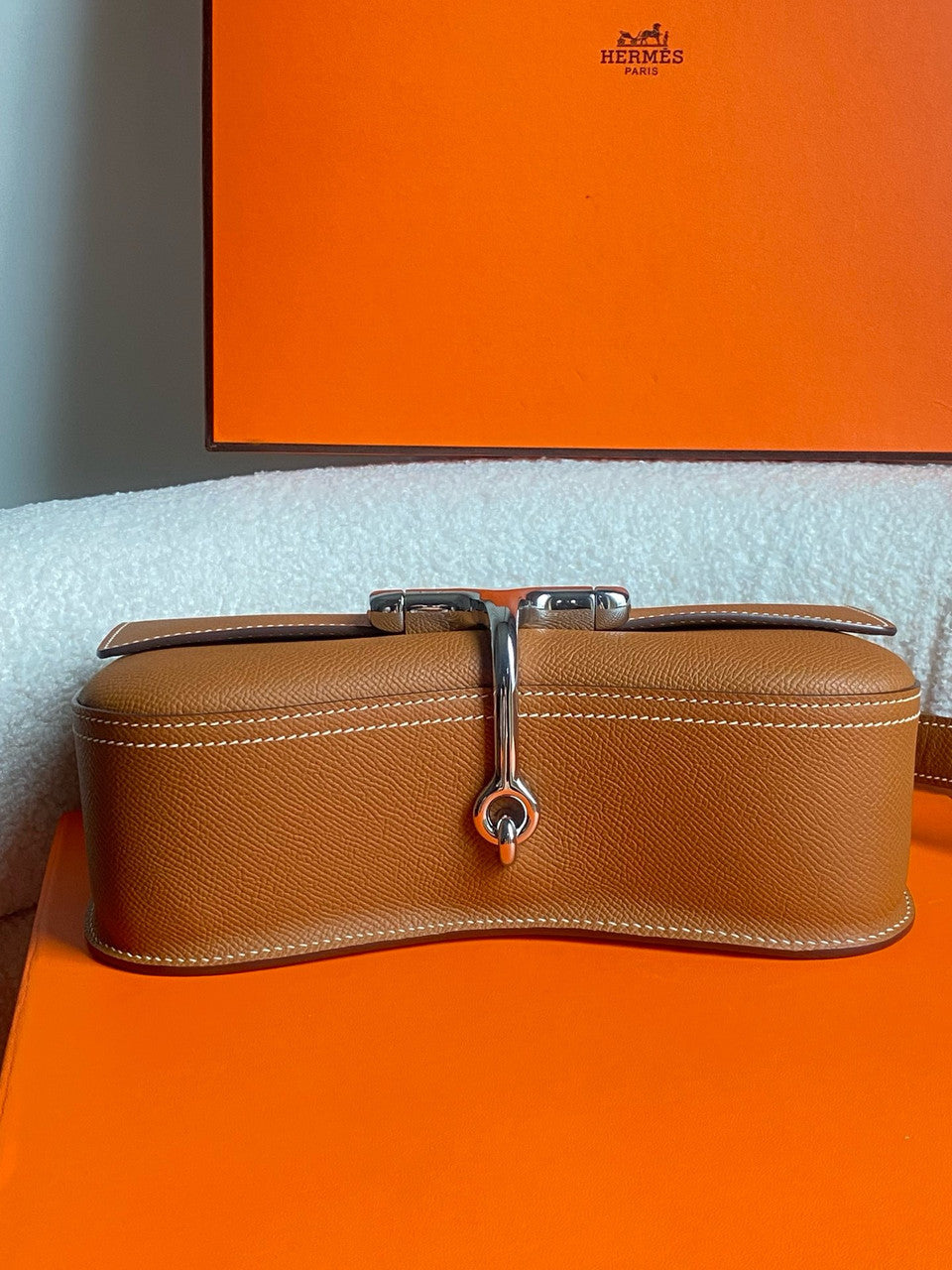 Hermès Gold  Epsom Della Cavalleria Elan Bag Palladium Hardware