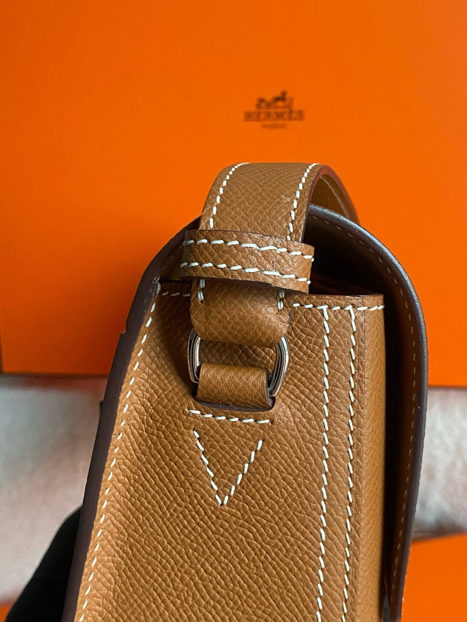 Hermès Gold  Epsom Della Cavalleria Elan Bag Palladium Hardware