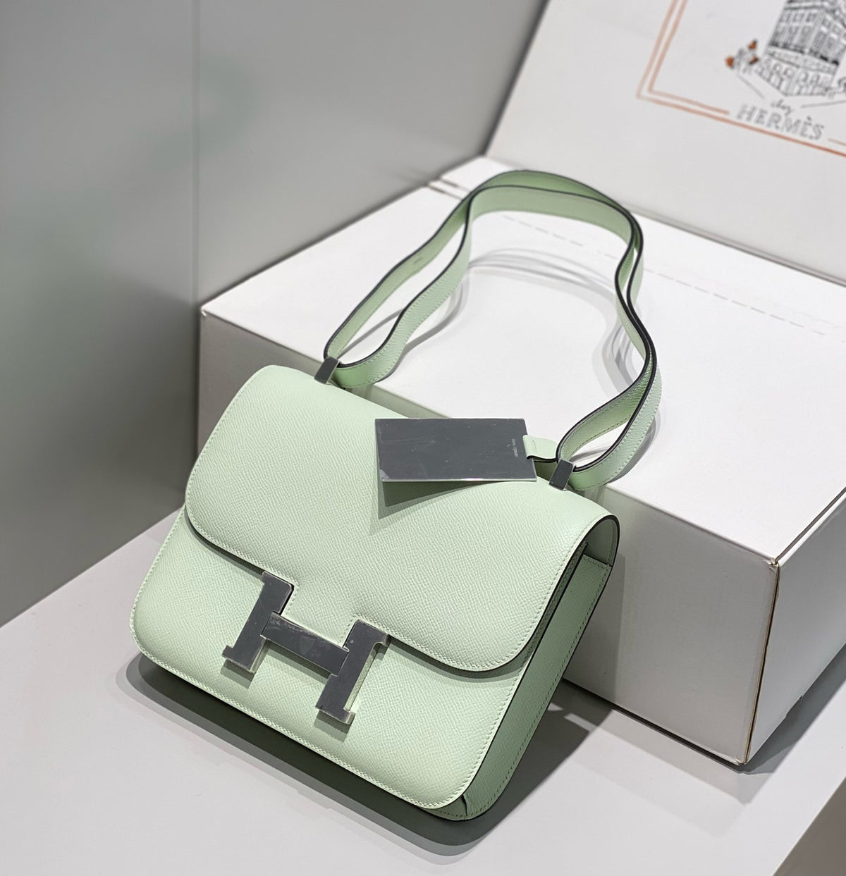 Hermès Constance 1-24 Vert Fizz Epsom Palladium Hardware