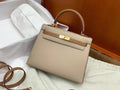 Hermes Special Order Horseshoe Gold/Trench Kelly 25 cm Epsom Gold Hardware