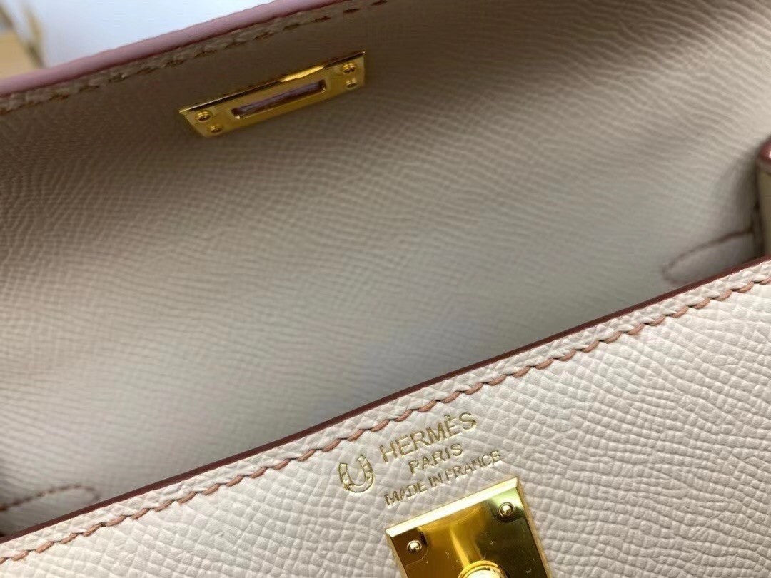 Hermes Special Order Horseshoe Gold/Trench Kelly 25 cm Epsom Gold Hardware