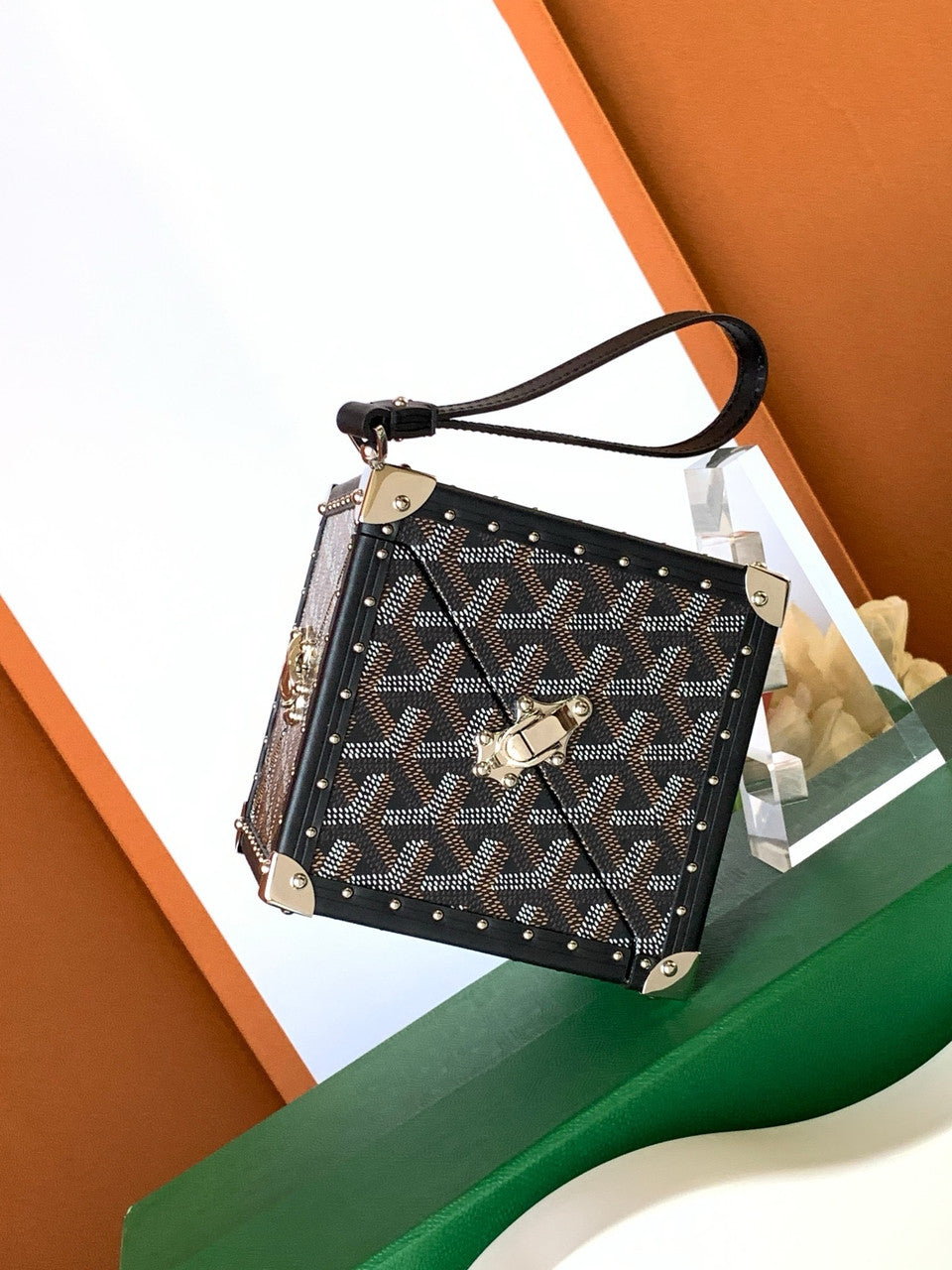 Goyard Dé Trunk Bag Metallic Black Goyard