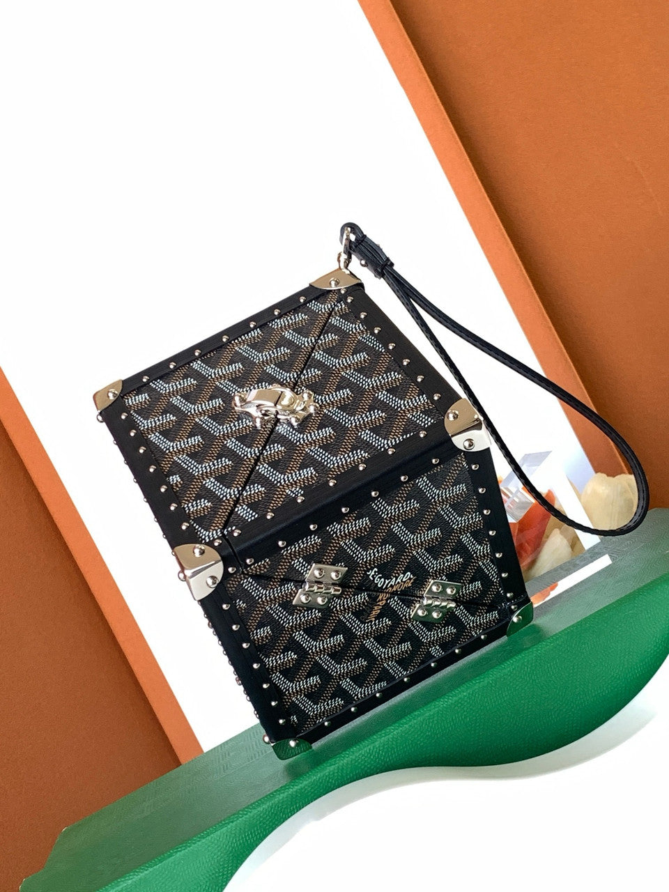 Goyard Dé Trunk Bag Metallic Black Goyard