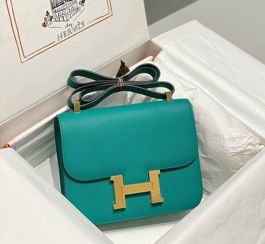 Hermès Constance 1-24 Vert Verone Epsom Gold Hardware