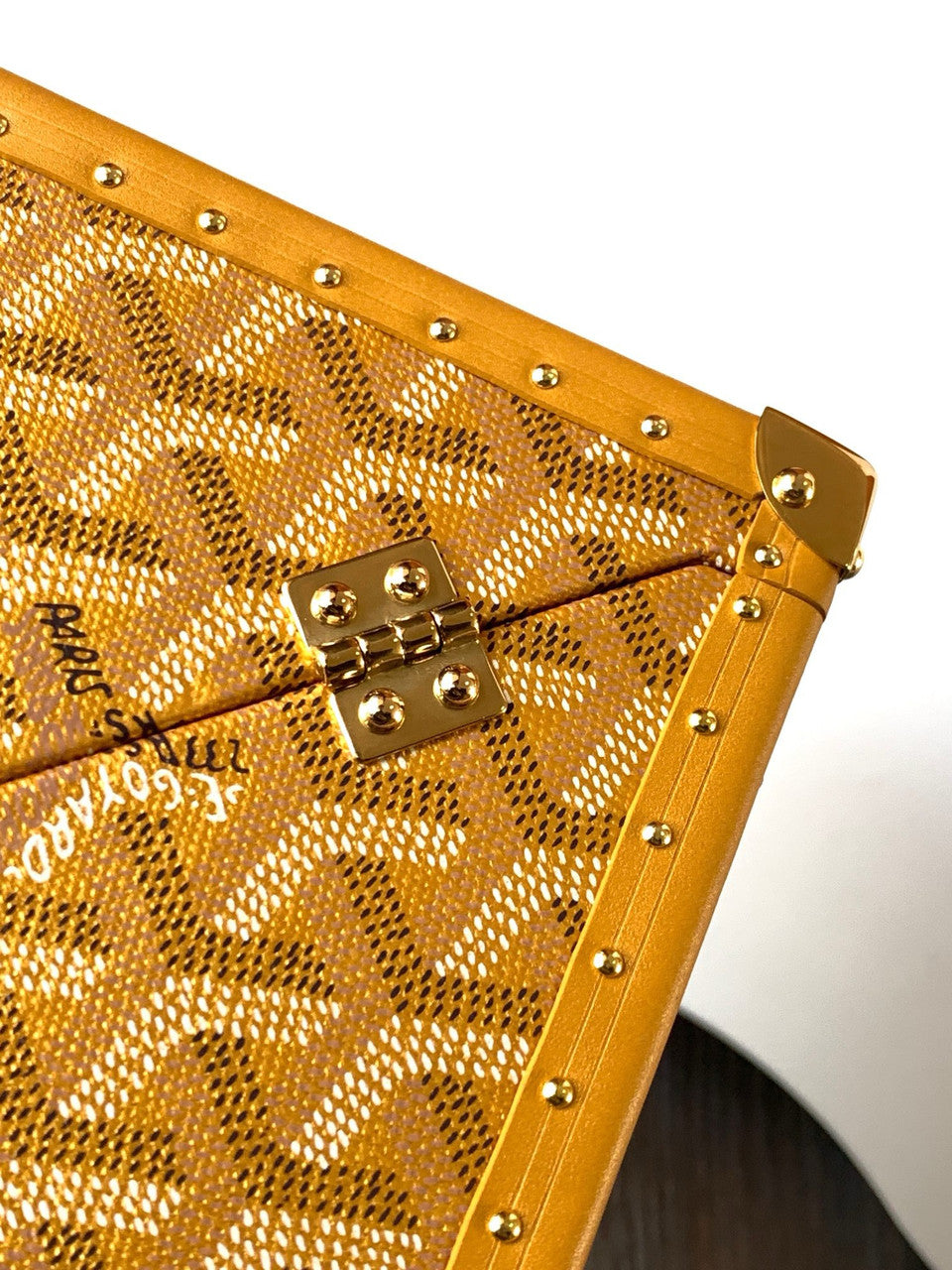 Goyard Dé Trunk Bag Metallic Gold Goyardine Gold Hardware Goyard